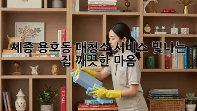 세종 용호동 대청소 서비스: 빛나는 집, 깨끗한 마음